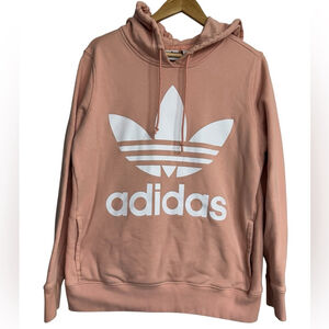 Adidas Originals Trefoil Spell Out Hoodie – Blush Pink, Women’s Medium